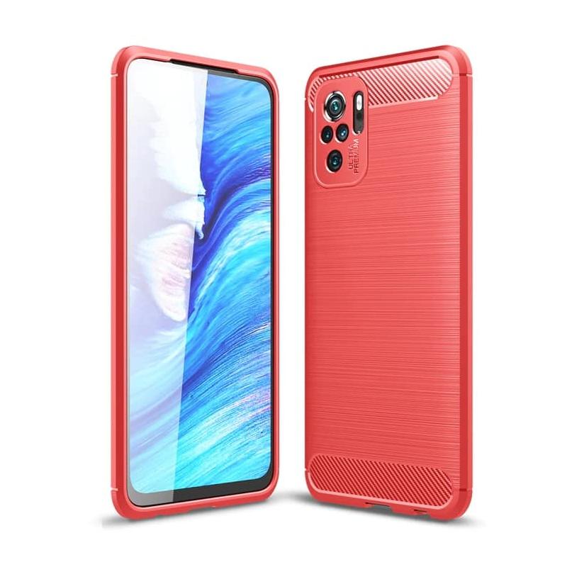Coque Xiaomi Redmi Note 10 Carbone 3D rouge