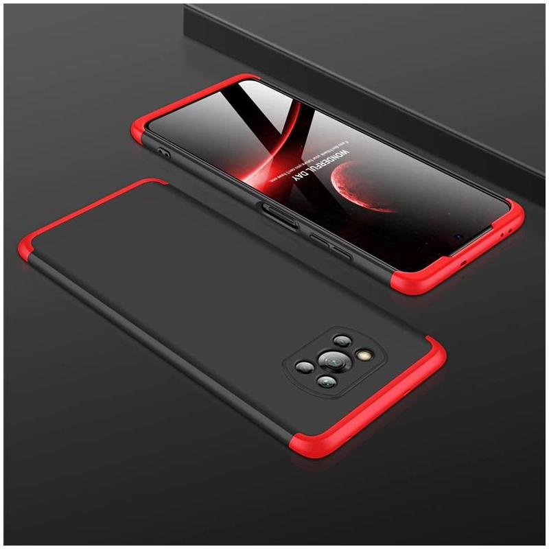 Coque 360 Pocophone X3 Pro Noire et Rouge