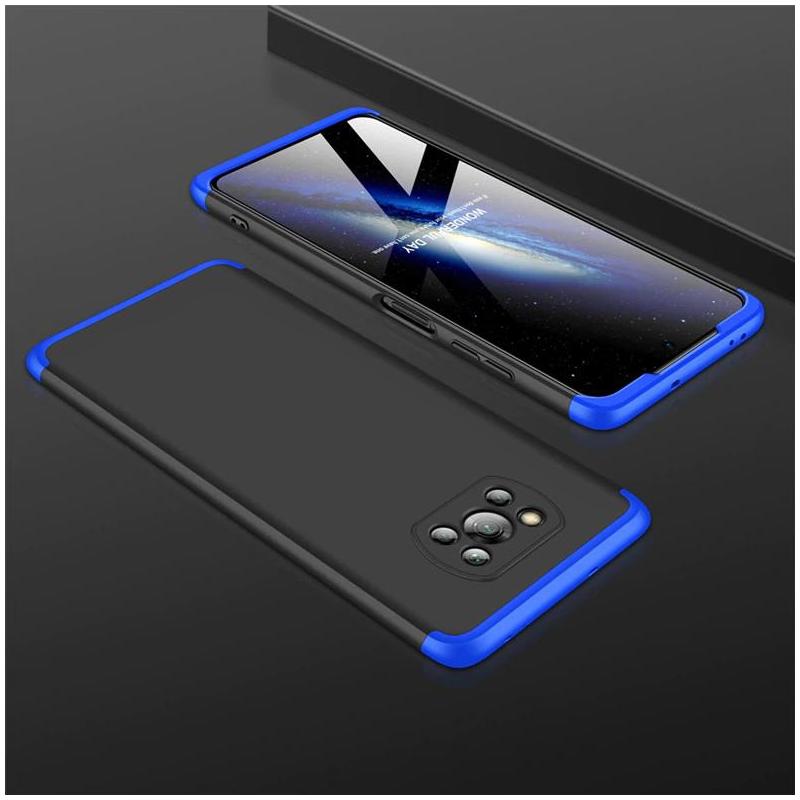 Coque 360 Pocophone X3 Pro Noire et Bleue