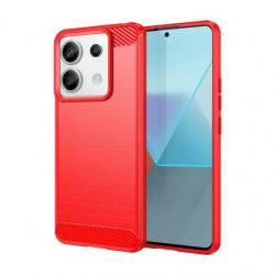 Coque Xiaomi Redmi Note 13 4G ou 5G Carbone 3D rouge