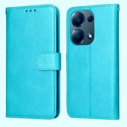 Étui cuir Xiaomi Redmi Note 13 4G ou 5G portefeuille Bleu