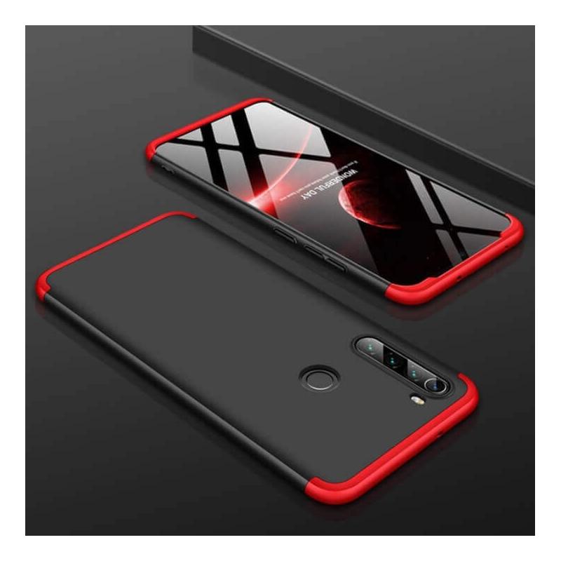 Coque Xiaomi Redmi Note 8 360 Anti Choques rouge et noire