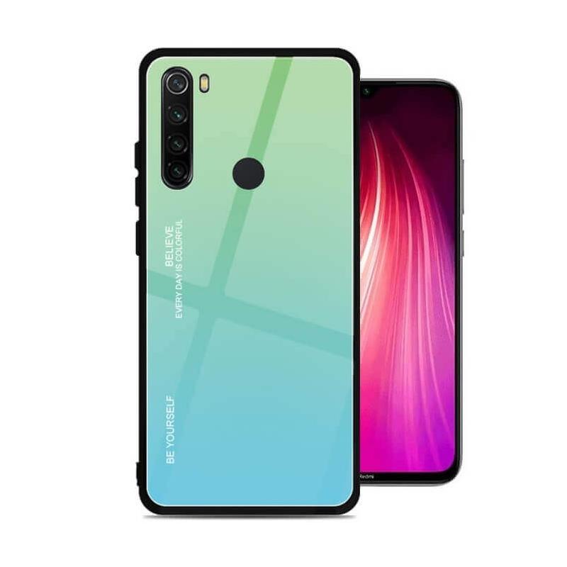 Coque Xiaomi Redmi Note 8 TPU et verre trempé turquoise