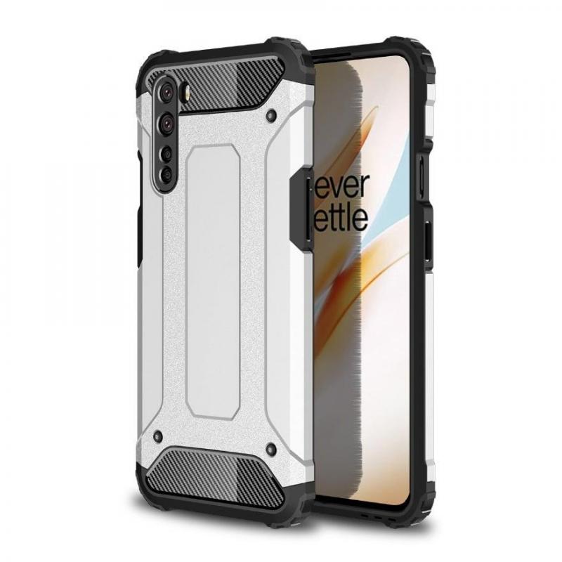 Coque Oneplus Nord double Hybride Armure grise