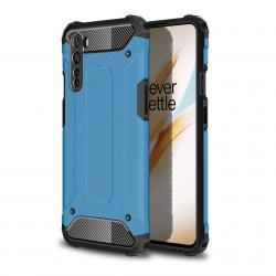Coque Oneplus Nord double Hybride Armure bleue