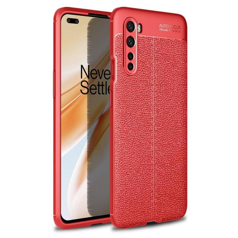 Coque Onelplus Nord TPU Cuir 3D Rouge