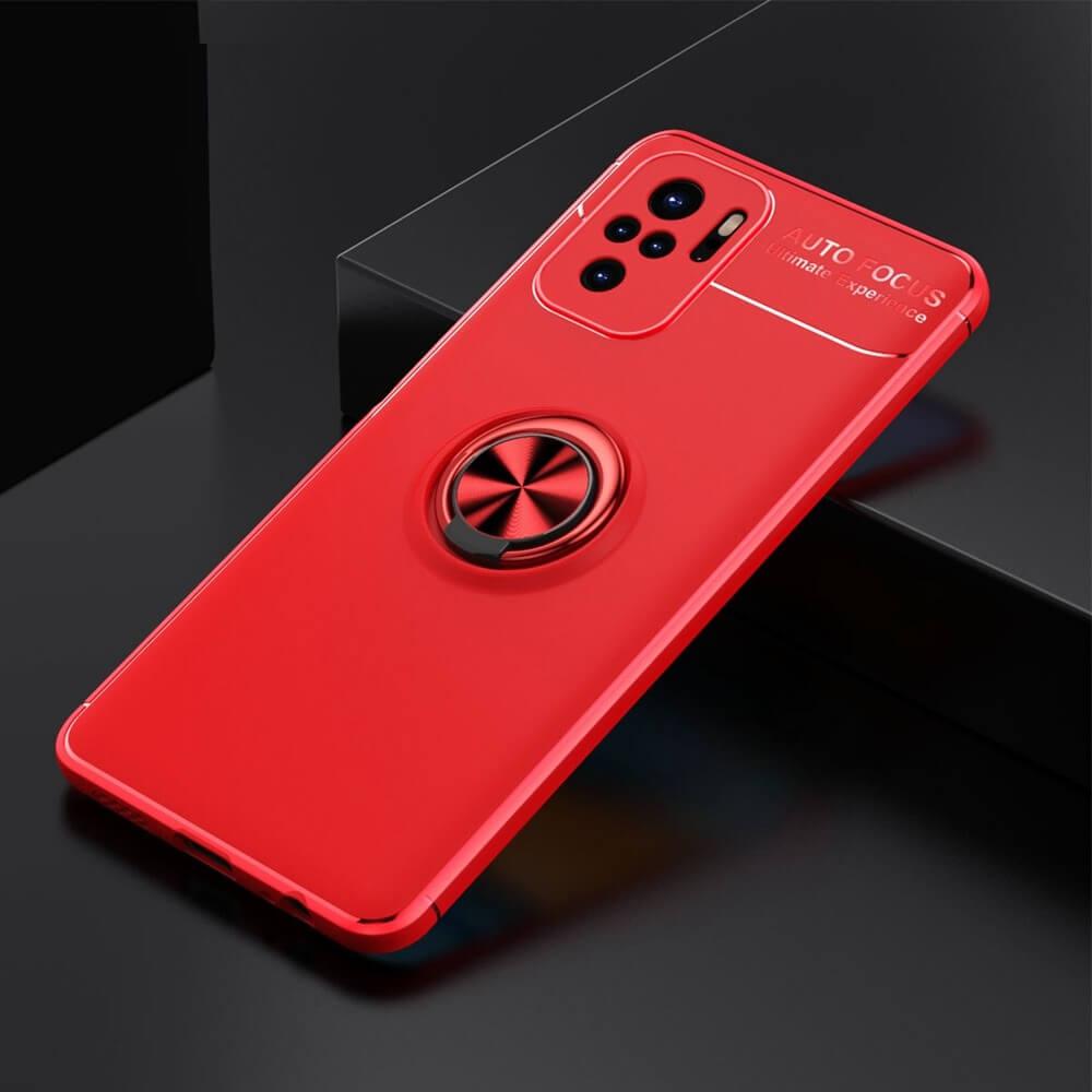 Coque Xiaomi Redmi Note 10 Anneau magnétique Rouge