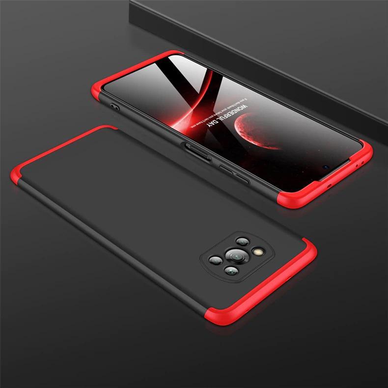 Coque 360 Pocophone X3 Pro Noire et Rouge