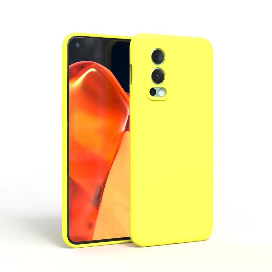 Coque OnePlus Nord 2 Silicone Liquide jaune