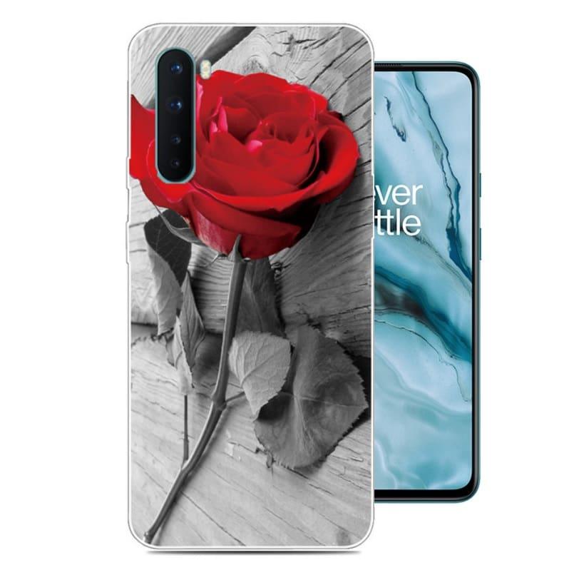Coque Oneplus Nord Silicone Rose rouge